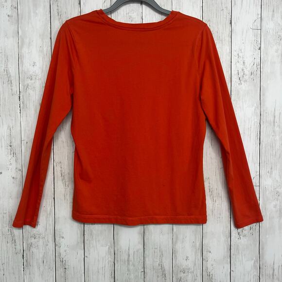 Lauren Ralph Lauren Orange Long Sleeve Cotton Basic Plain Halloween Shirt Large - Picture 2 of 9